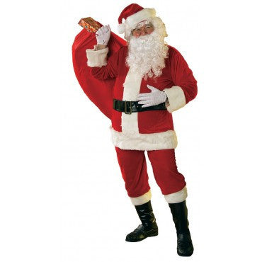 Mens Soft Velour Santa Suit - Rubies Costumes & Accessories - HalloweenCostumes4U.com - Adult Costumes