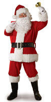 Traje de Papá Noel de peluche real para hombre