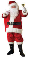 Costume de Père Noël en peluche pour homme