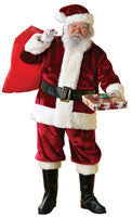 Traje de Papá Noel Regency carmesí para hombre