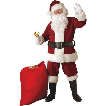 Mens Crimson Regency Plush Santa Suit - Rubies Costumes & Accessories - HalloweenCostumes4U.com - Adult Costumes
