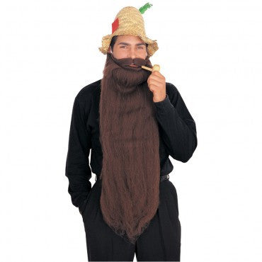 Long Beard & Mustache Set - Various Colors - HalloweenCostumes4U.com - Costume Props & Accessories