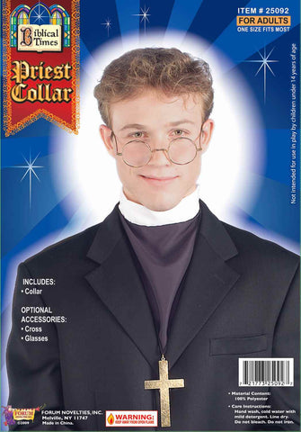 Priest Collar Halloween Costume Accessory - Rubies Costumes & Accessories - HalloweenCostumes4U.com - Accessories