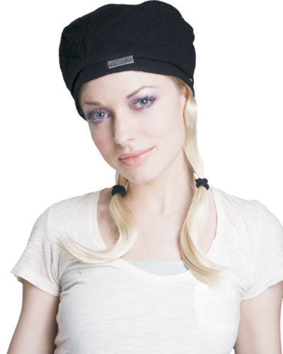 Black Hat with Blonde Pigtails - Dress Up America Costumes & Accessories - HalloweenCostumes4U.com - Accessories