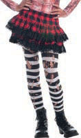 Ripped Black & White Striped Tights - Rubies Costumes & Accessories - HalloweenCostumes4U.com - Accessories