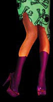 Orange Ripped Toxic Zombie Fishnet Stocking - Rubies Costumes & Accessories - HalloweenCostumes4U.com - Accessories