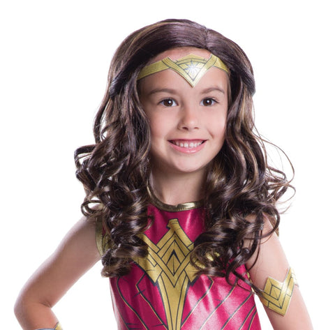 Kids Justice League Wonder Woman Wig - Rubies Costumes & Accessories - HalloweenCostumes4U.com - Accessories