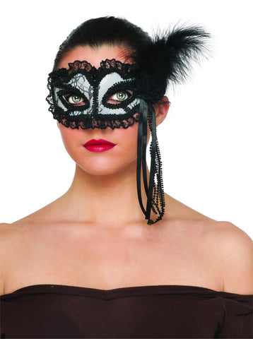 White Lace Mask - Rubies Costumes & Accessories - HalloweenCostumes4U.com - Accessories