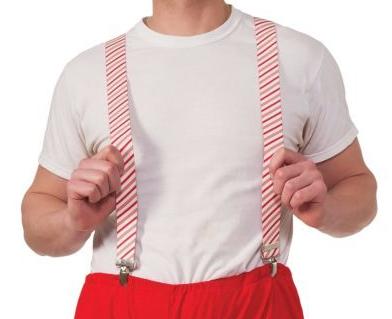 Striped Candy Cane Suspenders - Rubies Costumes & Accessories - HalloweenCostumes4U.com - Accessories