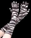 Long Zebra Print Velvet Gloves - Rubies Costumes & Accessories - HalloweenCostumes4U.com - Accessories