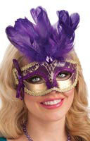 Purple Feather Carnival Eyemask - Rubies Costumes & Accessories - HalloweenCostumes4U.com - Accessories