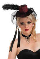 Red Mini Saloon Girl Hat - Rubies Costumes & Accessories - HalloweenCostumes4U.com - Accessories