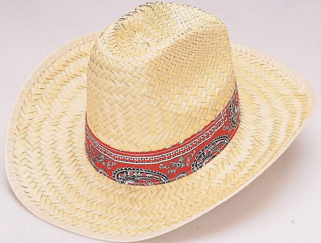Straw Western Hat with Bandanna - Rubies Costumes & Accessories - HalloweenCostumes4U.com - Accessories
