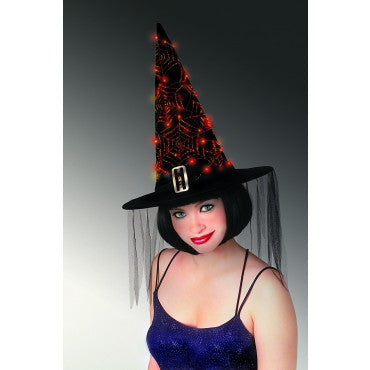 Fiber Optic Web Witch Hat - Rubies Costumes & Accessories - HalloweenCostumes4U.com - Accessories