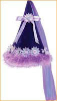 Kids Purple Princess Conical Hat with Flowers - Rubies Costumes & Accessories - HalloweenCostumes4U.com - Accessories