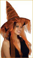 Orange Ghost Witch Hat - Rubies Costumes & Accessories - HalloweenCostumes4U.com - Accessories