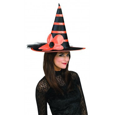 Orange Flowered Witch Hat - Rubies Costumes & Accessories - HalloweenCostumes4U.com - Accessories