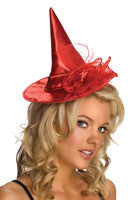 Red Mini Satin Witch Hat - Rubies Costumes & Accessories - HalloweenCostumes4U.com - Accessories