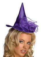 Purple Mini Satin Witch Hat - Rubies Costumes & Accessories - HalloweenCostumes4U.com - Accessories
