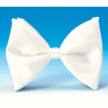 White Satin Clip On  Bow Tie - Rubies Costumes & Accessories - HalloweenCostumes4U.com - Accessories