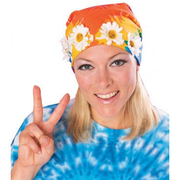 Tie-Dyed Bandanna With Daisy Trim - Rubies Costumes & Accessories - HalloweenCostumes4U.com - Accessories