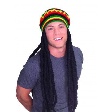 Rasta Wig with Cap - HalloweenCostumes4U.com - Costume Props & Accessories