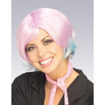 Sassy Two Tone Wig - Various Colors - HalloweenCostumes4U.com - Costume Props & Accessories