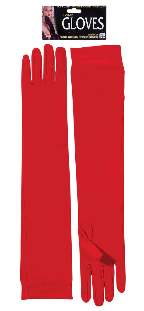 Red Long Costume Gloves Nylon - Rubies Costumes & Accessories - HalloweenCostumes4U.com - Accessories