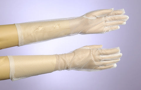 Gloves-Long Fishnet White - Rubies Costumes & Accessories - HalloweenCostumes4U.com - Accessories