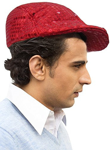 Sequined Flat Newsboy Cap - Various Colors - HalloweenCostumes4U.com - Costume Props & Accessories