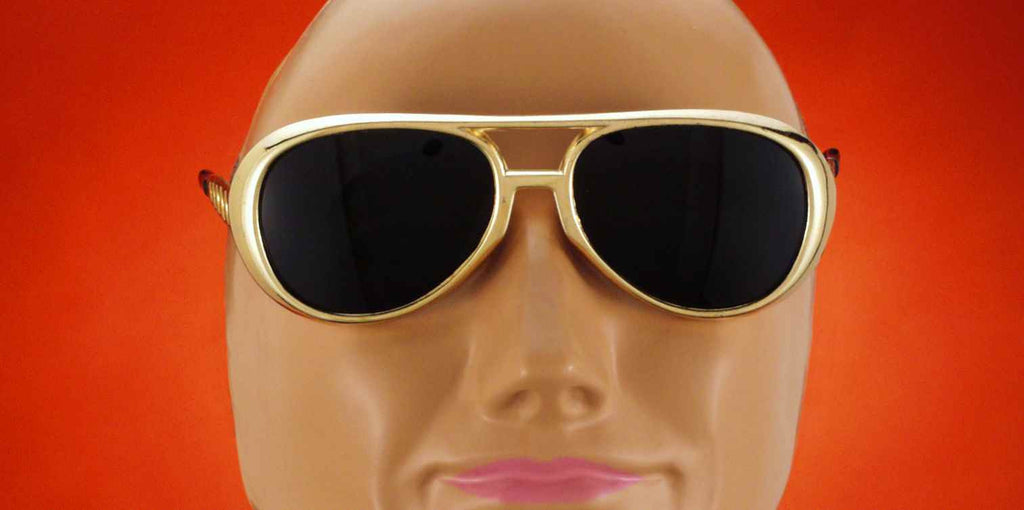Rock N Roll Sunglasses Gold Frames - Rubies Costumes & Accessories - HalloweenCostumes4U.com - Accessories
