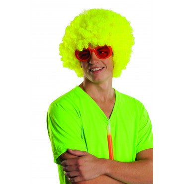 Rave Neon Afro Wig - Various Colors - HalloweenCostumes4U.com - Costume Props & Accessories