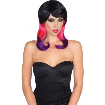Tri Color Wig - Various Colors - HalloweenCostumes4U.com - Costume Props & Accessories