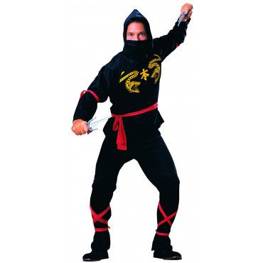 Mens Black Ninja Costume - HalloweenCostumes4U.com - Adult Costumes