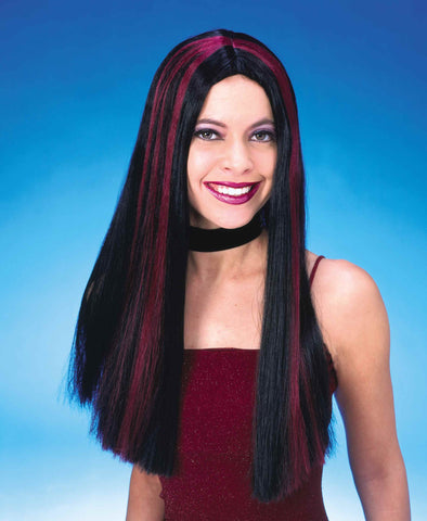 Halloween Costume Wigs Long Black/Burgundy Wigs - Rubies Costumes & Accessories - HalloweenCostumes4U.com - Accessories