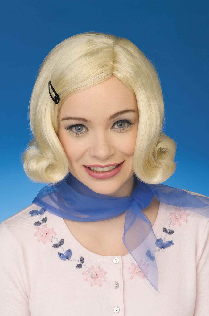 Wig-Bopper W/Side Part Blonde - Rubies Costumes & Accessories - HalloweenCostumes4U.com - Accessories