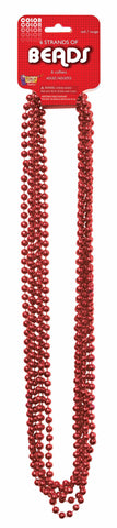 Mardi Gras Beads One Dozen Red 33 inch Mardi Gras Beads - Rubies Costumes & Accessories - HalloweenCostumes4U.com - Accessories