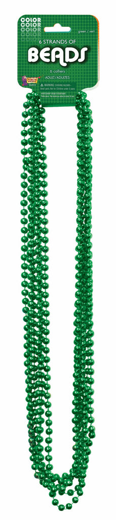 Mardi Gras Beads One Dozen Green 33 inch Mardi Gras Beads - Rubies Costumes & Accessories - HalloweenCostumes4U.com - Accessories
