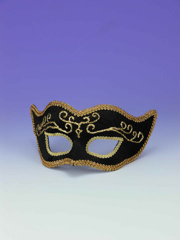Masquerade Masks Black/Gold Masks - Rubies Costumes & Accessories - HalloweenCostumes4U.com - Accessories