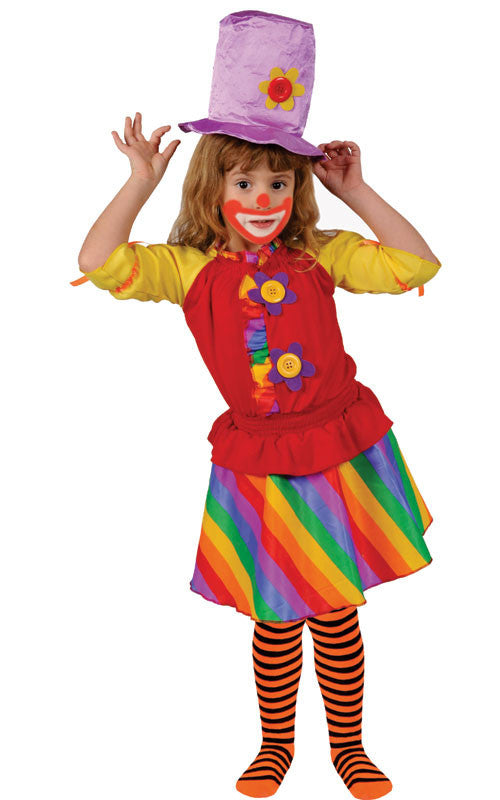 Kids/Toddlers Rainbow Clown Costume - Dress Up America Costumes & Accessories - HalloweenCostumes4U.com - Kids Costumes
