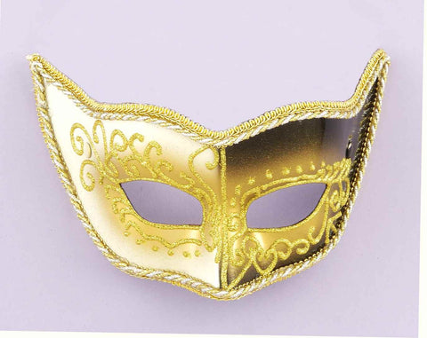 Costume Masks White Black Gold Venetian Mask - Rubies Costumes & Accessories - HalloweenCostumes4U.com - Accessories