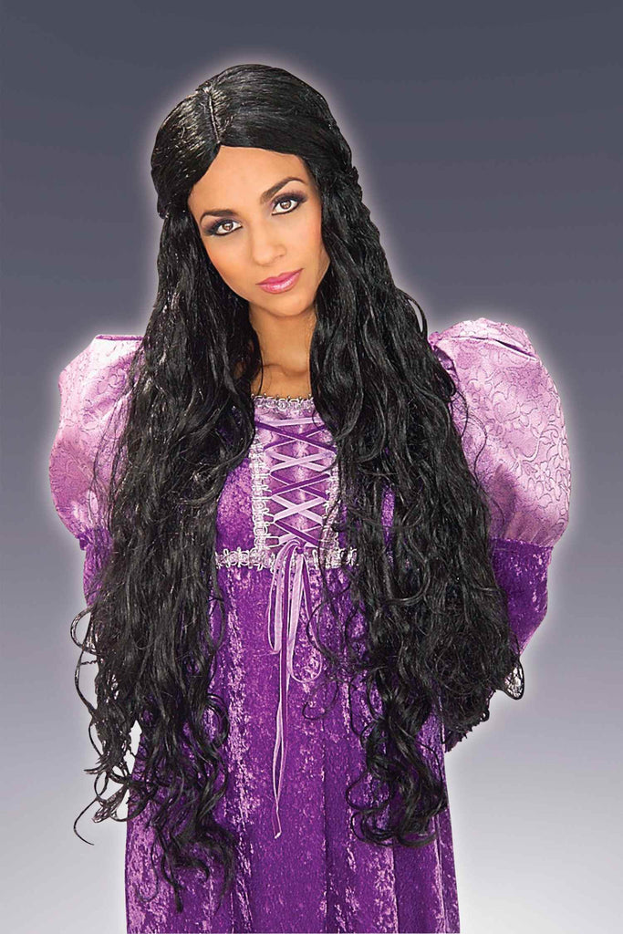 Costume Wigs Long Black Renaissance Wig - Rubies Costumes & Accessories - HalloweenCostumes4U.com - Accessories