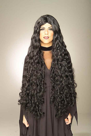 Costume Wigs Long Curly Black Halloween Wig - Rubies Costumes & Accessories - HalloweenCostumes4U.com - Accessories