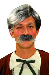 Costume Wig/Moustache Set Grey