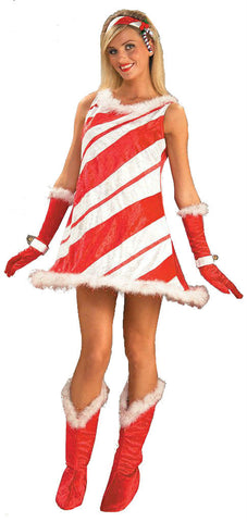 Christmas Costumes Sexy Candy Cane Woman - Rubies Costumes & Accessories - HalloweenCostumes4U.com - Adult Costumes