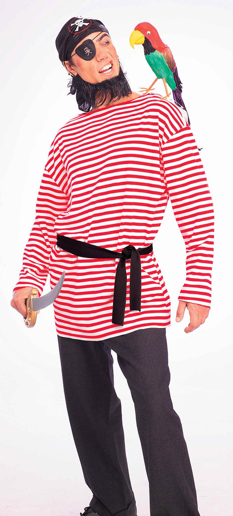 Halloween Pirate Shirts Red Striped Pirate Shirt - Rubies Costumes & Accessories - HalloweenCostumes4U.com - Adult Costumes