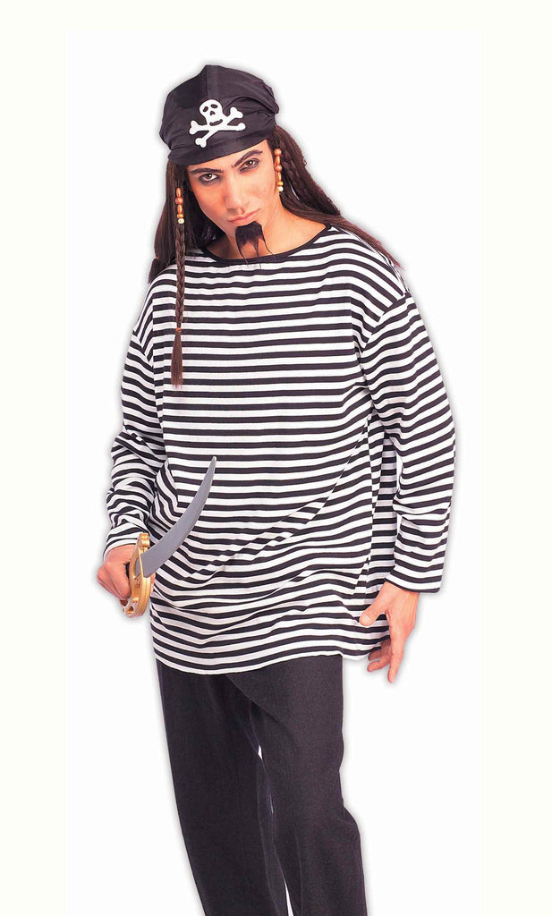 Halloween Pirate Shirts Black Striped Pirate Shirt - Rubies Costumes & Accessories - HalloweenCostumes4U.com - Adult Costumes