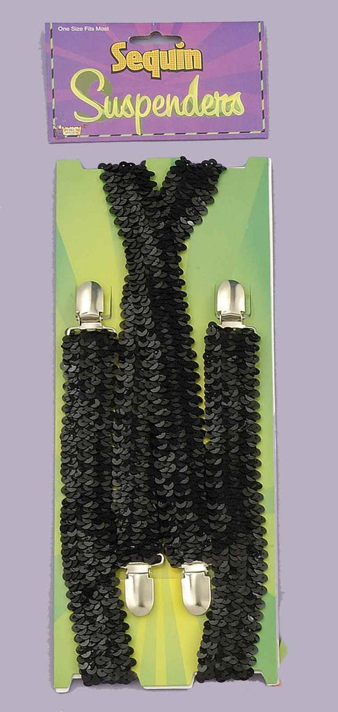 Sequin Suspenders-Black - Rubies Costumes & Accessories - HalloweenCostumes4U.com - Accessories