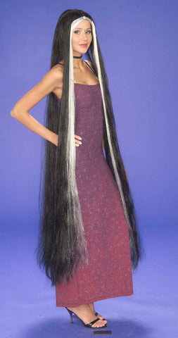 Halloween Wigs Super Long Godiva Wig Black/Grey - Rubies Costumes & Accessories - HalloweenCostumes4U.com - Accessories