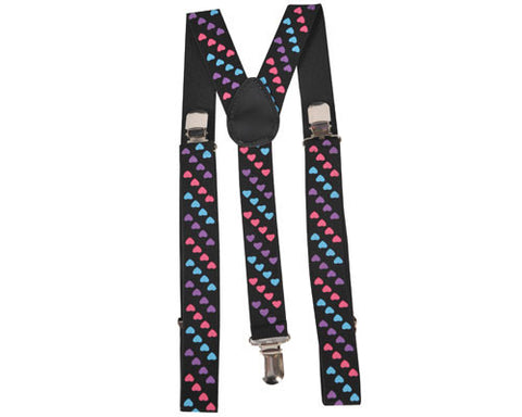 Tri-Color Heart Suspenders - Dress Up America Costumes & Accessories - HalloweenCostumes4U.com - Accessories